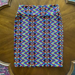 Lularoe Vibrant Geometric Cassie Skirt